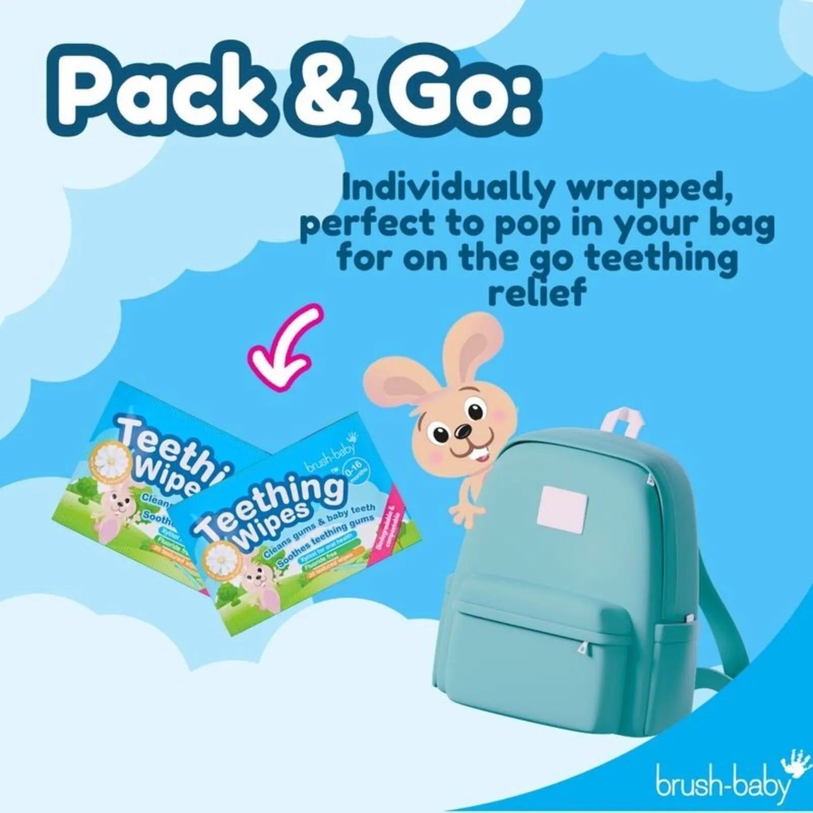 brush - baby Biodegradable Teething Wipes From Birth - mezetto ebebek ebebek