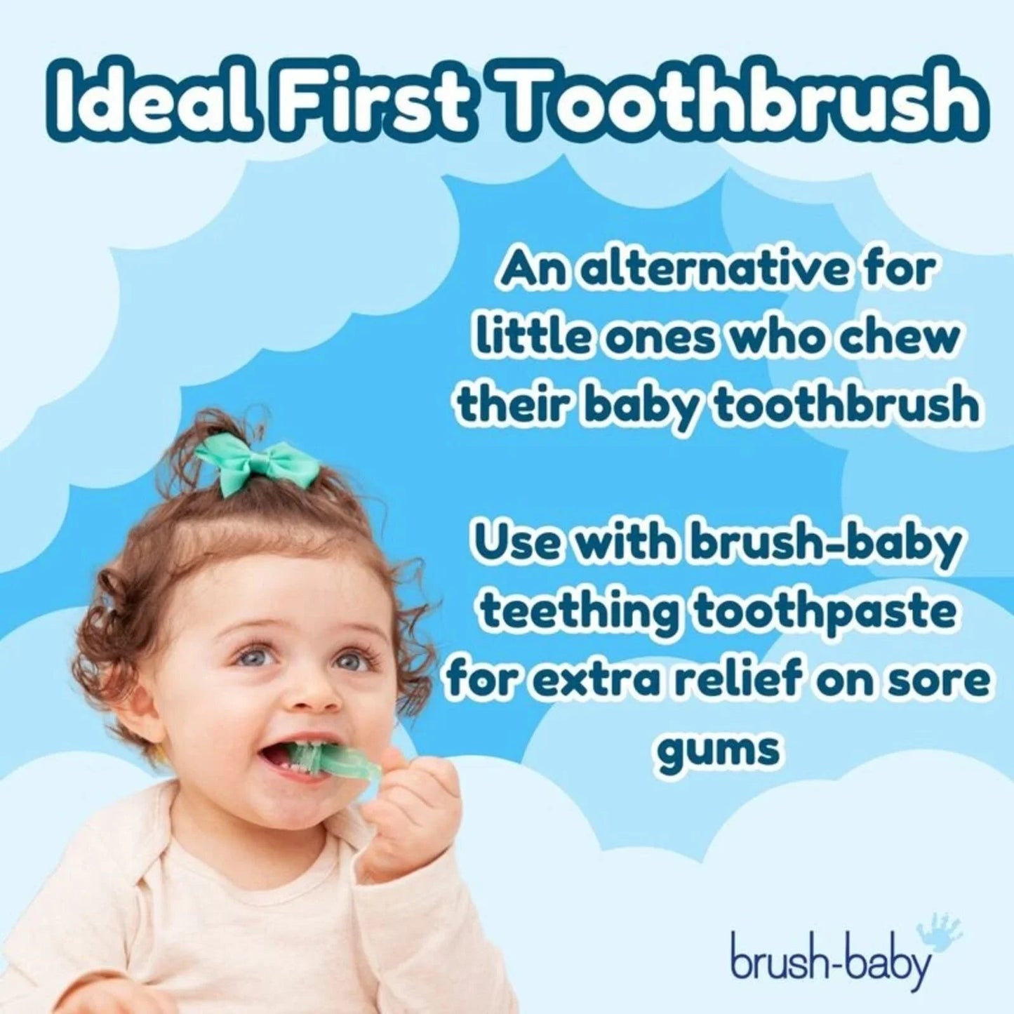 brush - baby Chewable Toothbrush Pack of 2 - Teal - mezetto ebebek ebebek