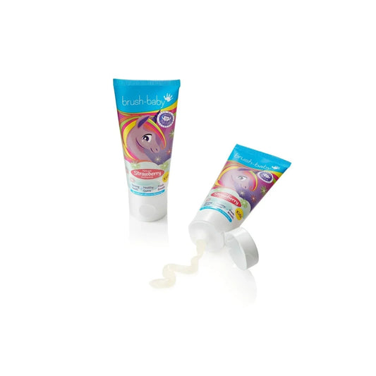 brush - baby Strawberry Toothpaste 3+ years 50ml - mezetto ebebek ebebek