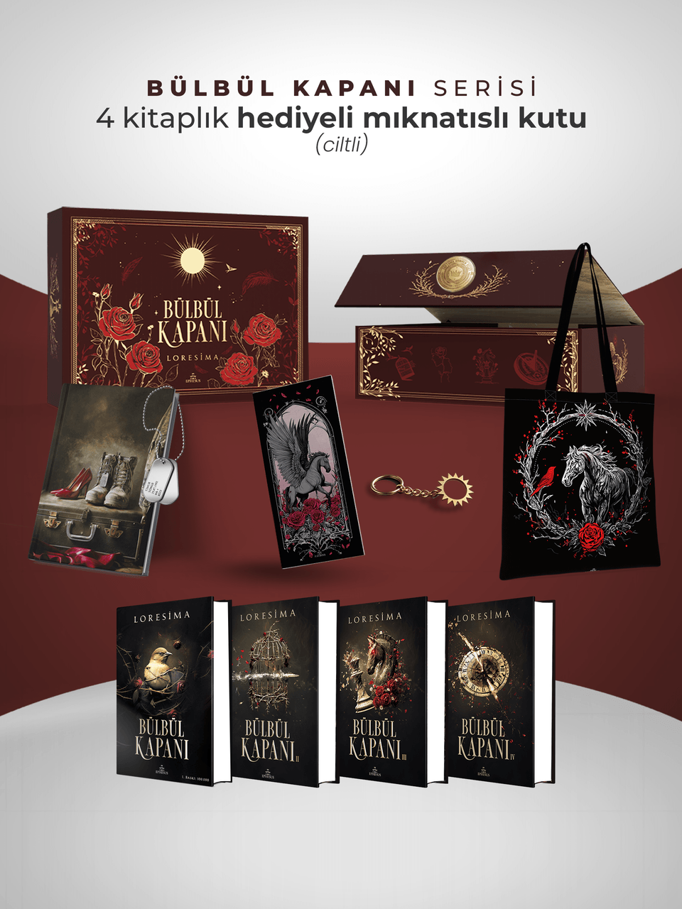 Bülbül Kapanı Serisi –  Hediyeli Mıknatıslı  Kutu (Ciltli) - Ephesus Yayınları Kitap