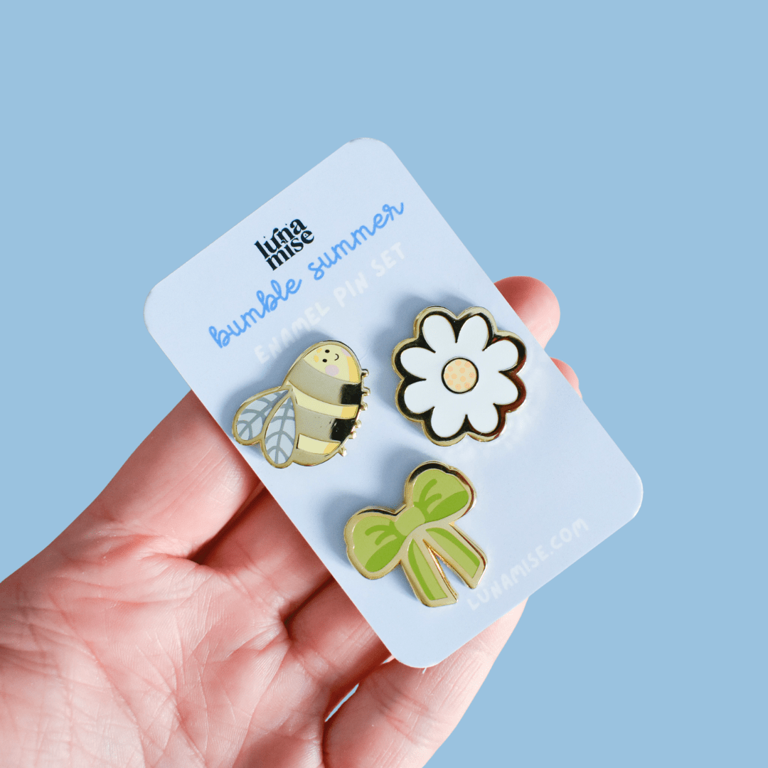 Bumble Summer Pin Set - mezetto Lunamise Lunamise