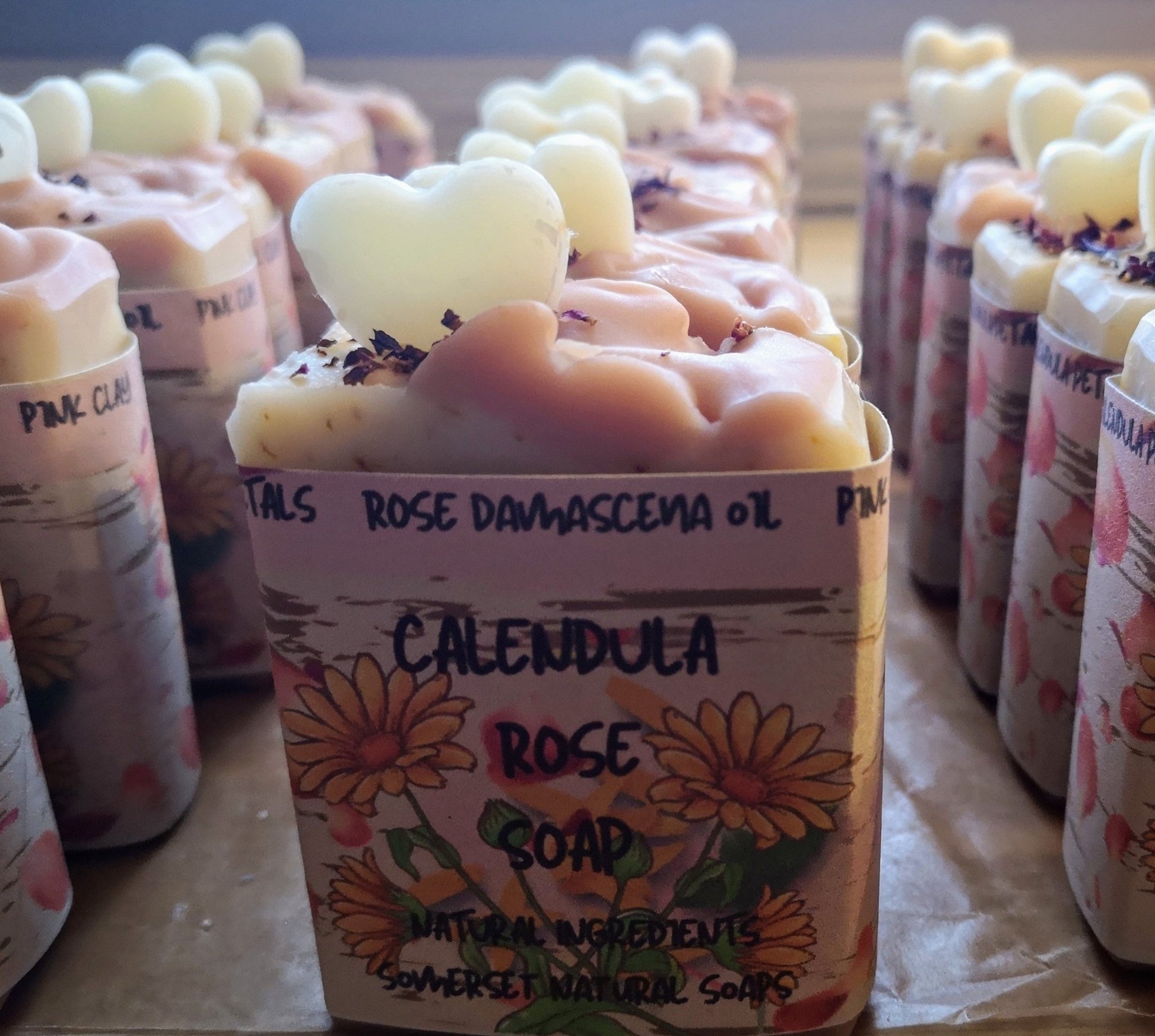 Calendula Rose Vegan Soap - mezetto Shopify Collective Somerset Natural Soaps