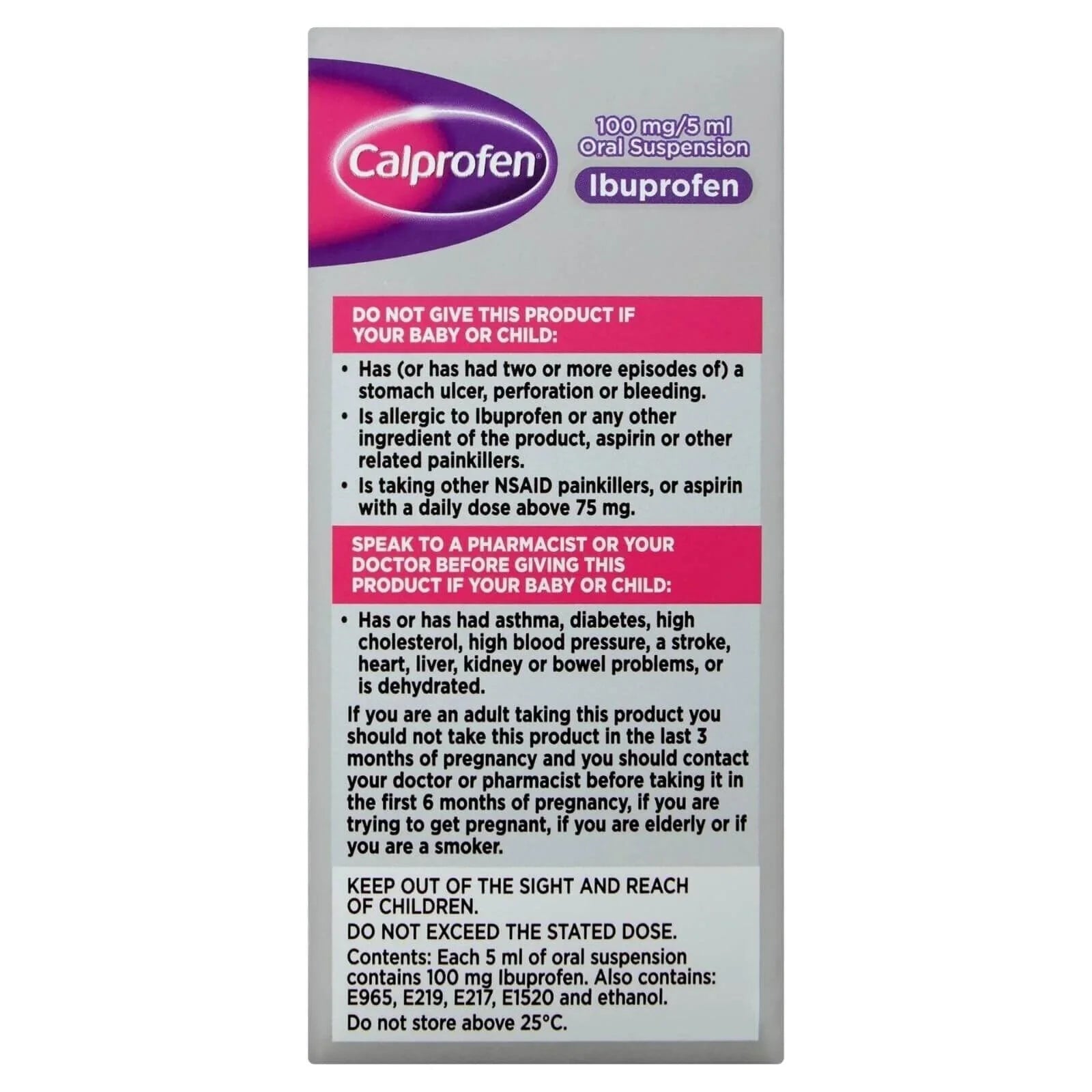 Calprofen 3+ months 100ml - mezetto ebebek ebebek