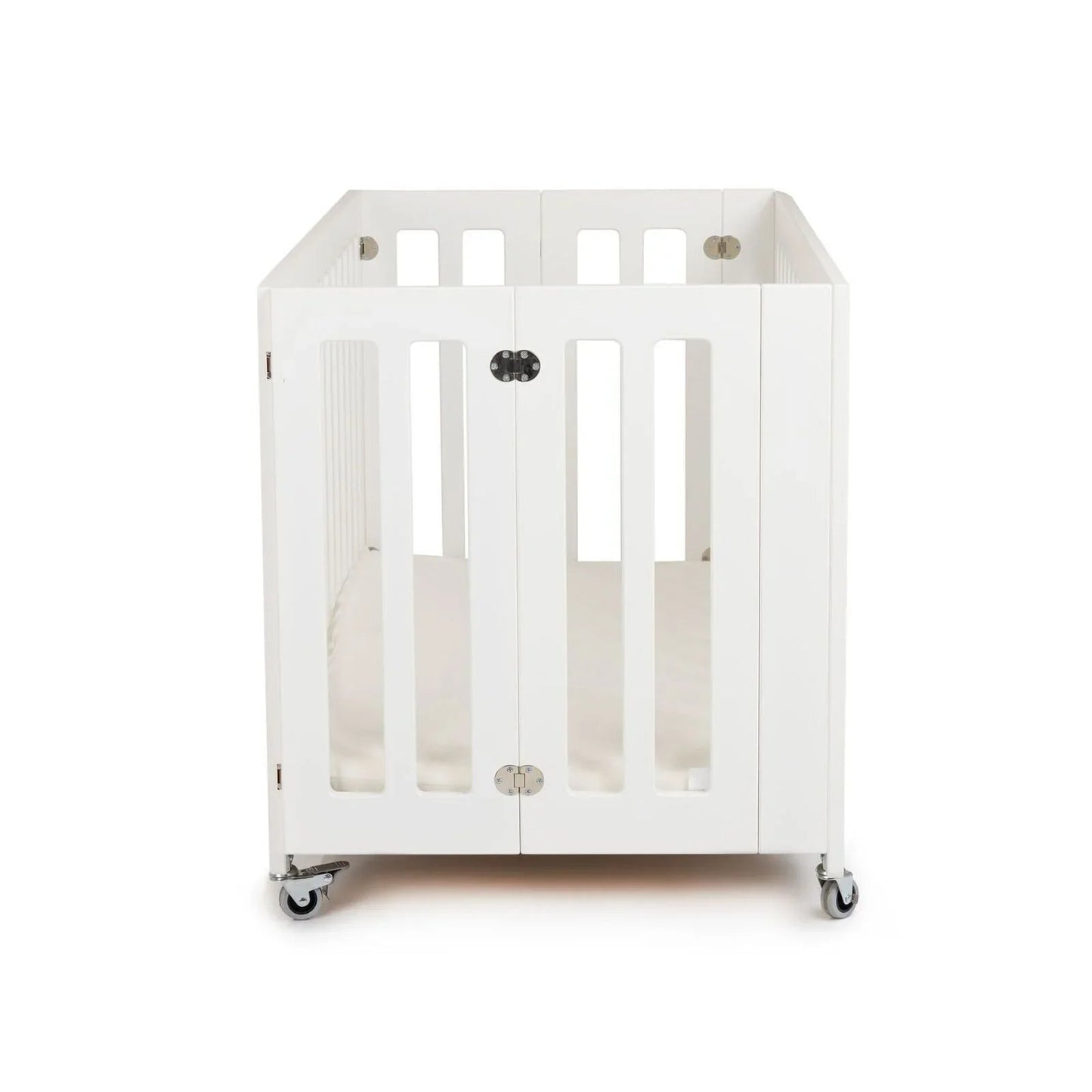 Caploonba Folding MDF Crib 60x120cm - White - mezetto ebebek ebebek