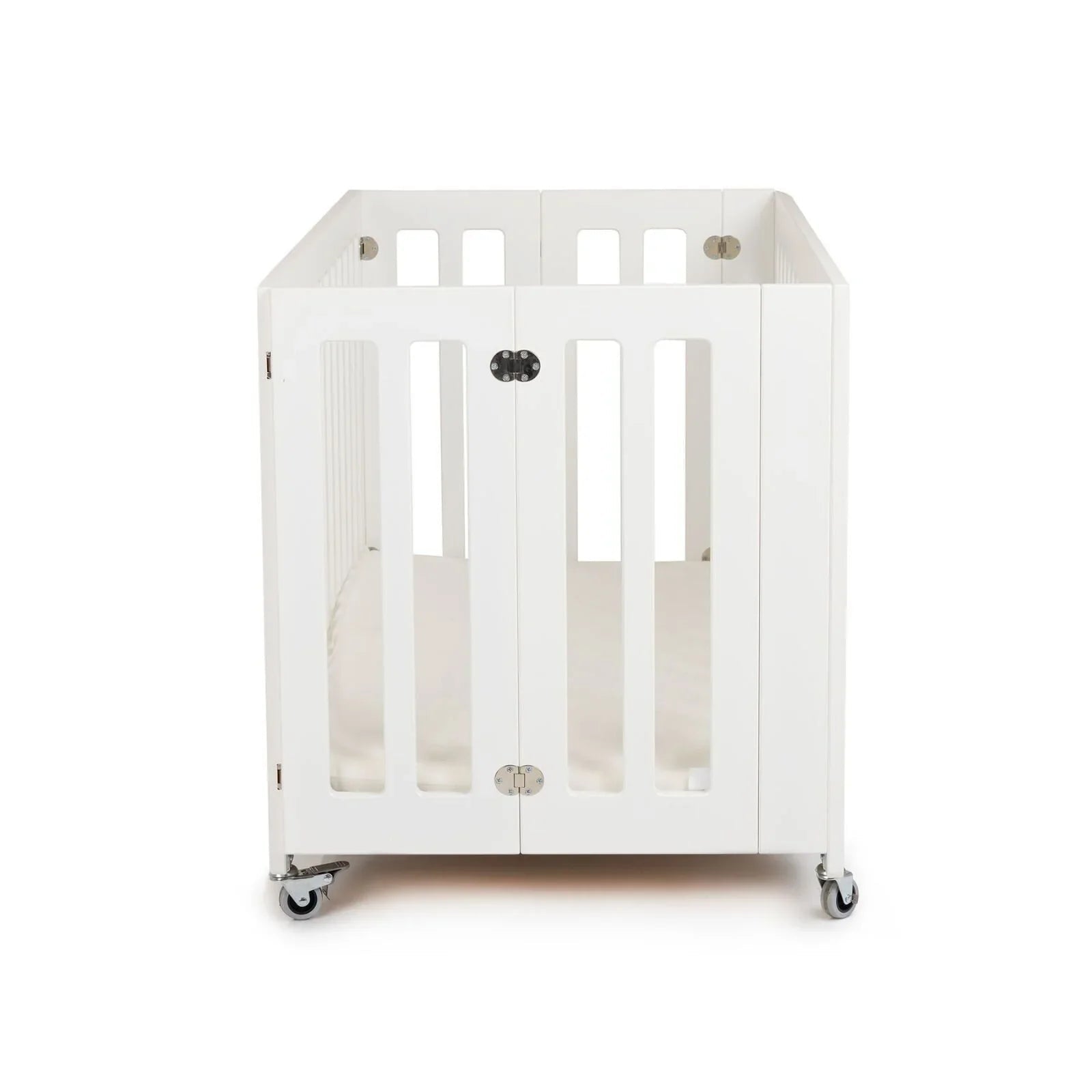 Caploonba Folding MDF Crib 60x120cm - White - mezetto ebebek ebebek