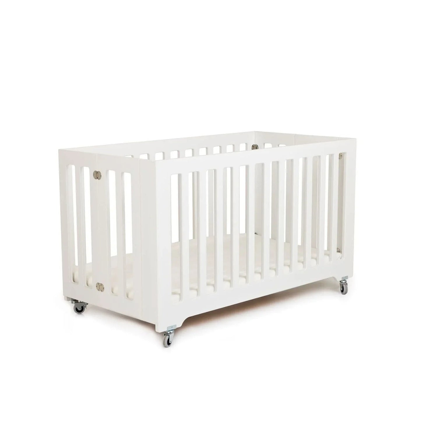 Caploonba Folding MDF Crib 60x120cm - White - mezetto ebebek ebebek