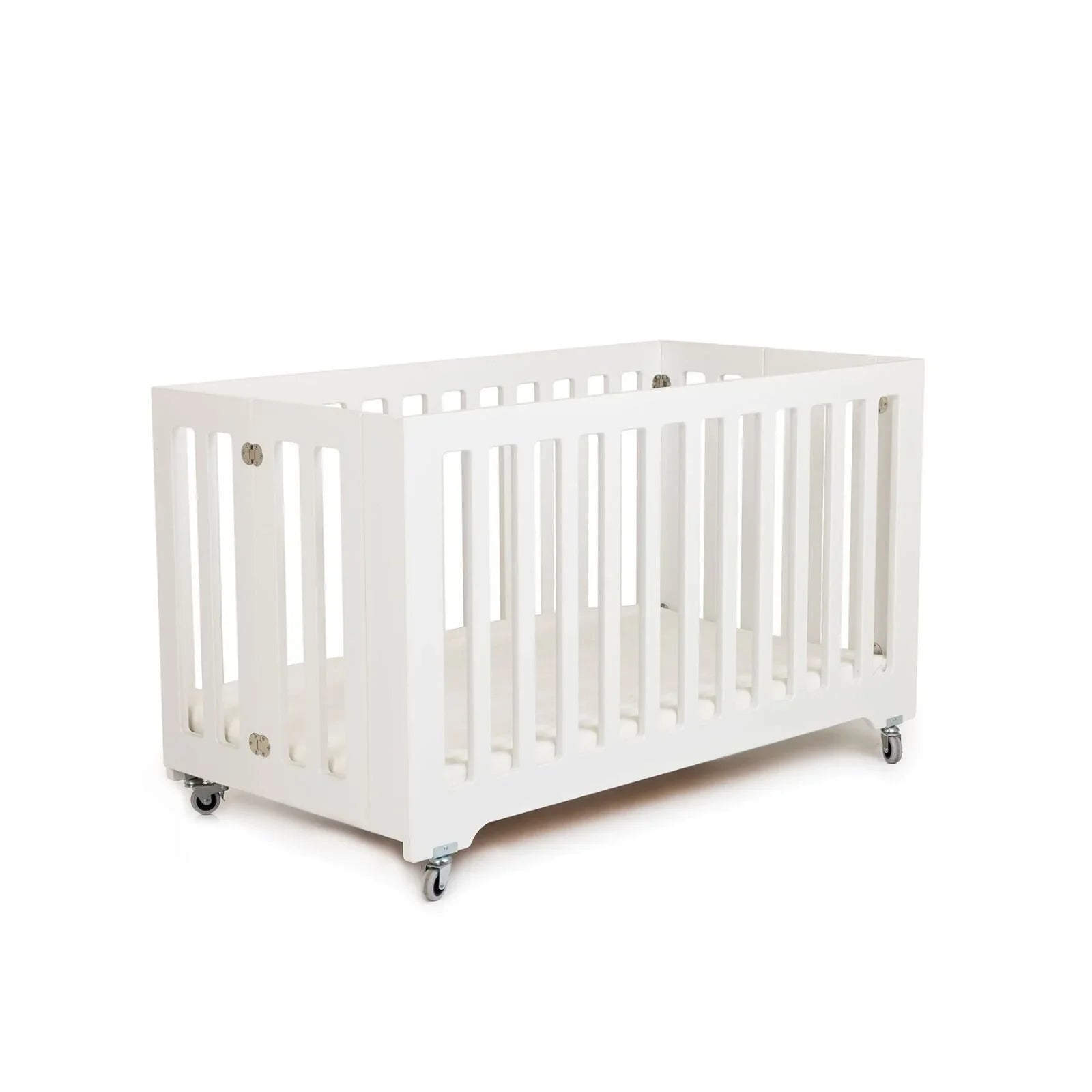 Caploonba Folding MDF Crib 60x120cm - White - mezetto ebebek ebebek