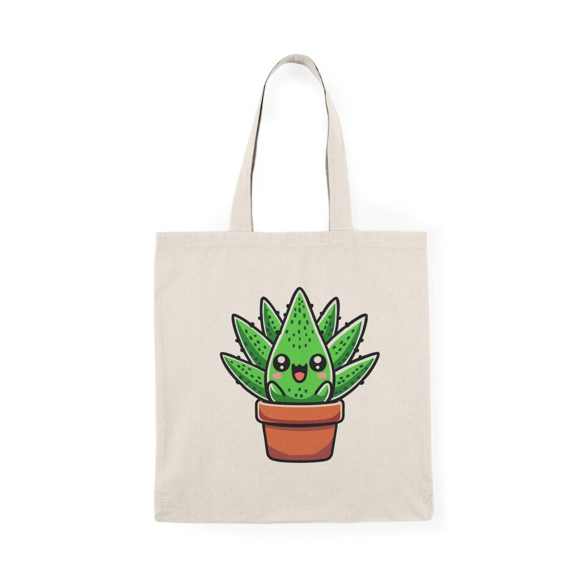 Cartoon Aloe Vera Tote Bag – Funny Eco Cotton Bag Gift - mezetto KEOLIX KEOLIX