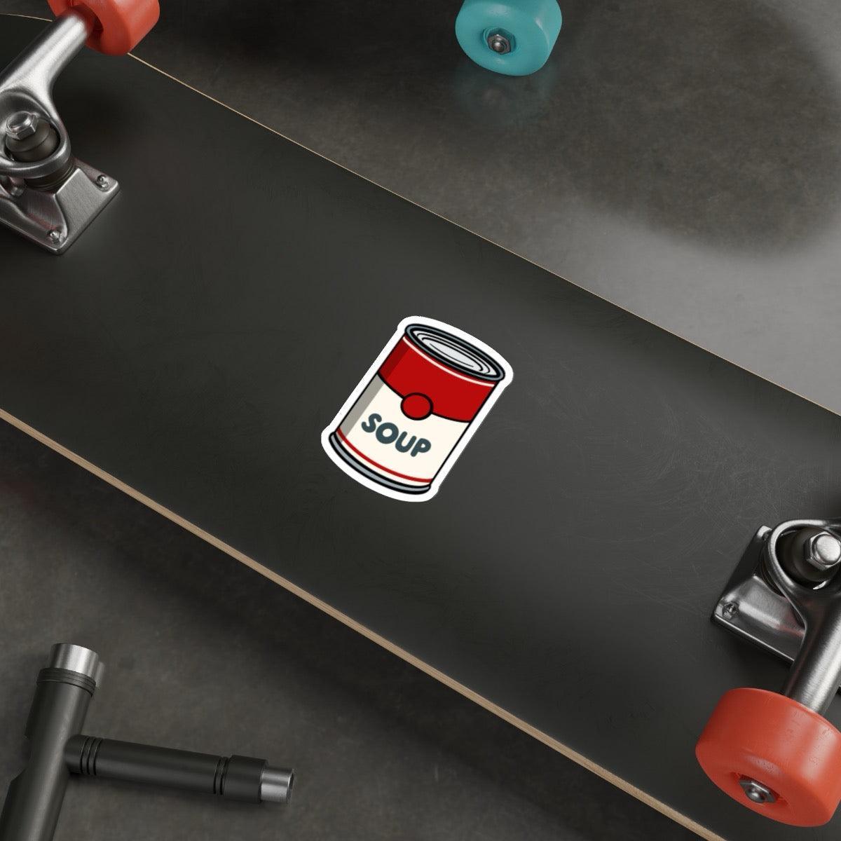 Cartoon Soup Tin Sticker – Cozy Retro Food Vinyl Decal - mezetto KEOLIX KEOLIX