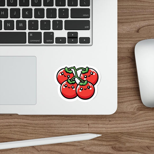 Cartoon Tomatoes on a Vine Sticker – Cute Garden Vibes - mezetto KEOLIX KEOLIX