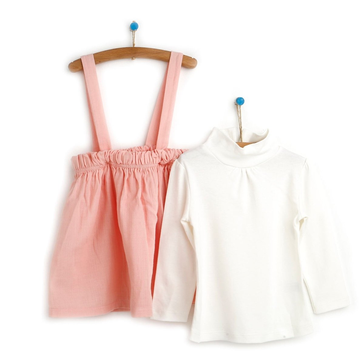 Cassiope Blouse - Skirt - Light Pink - mezetto ebebek ebebek