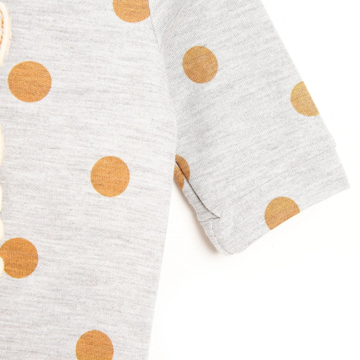Cassiope Newborn Biscuits Footed Jumpsuit - Grey - mezetto ebebek ebebek
