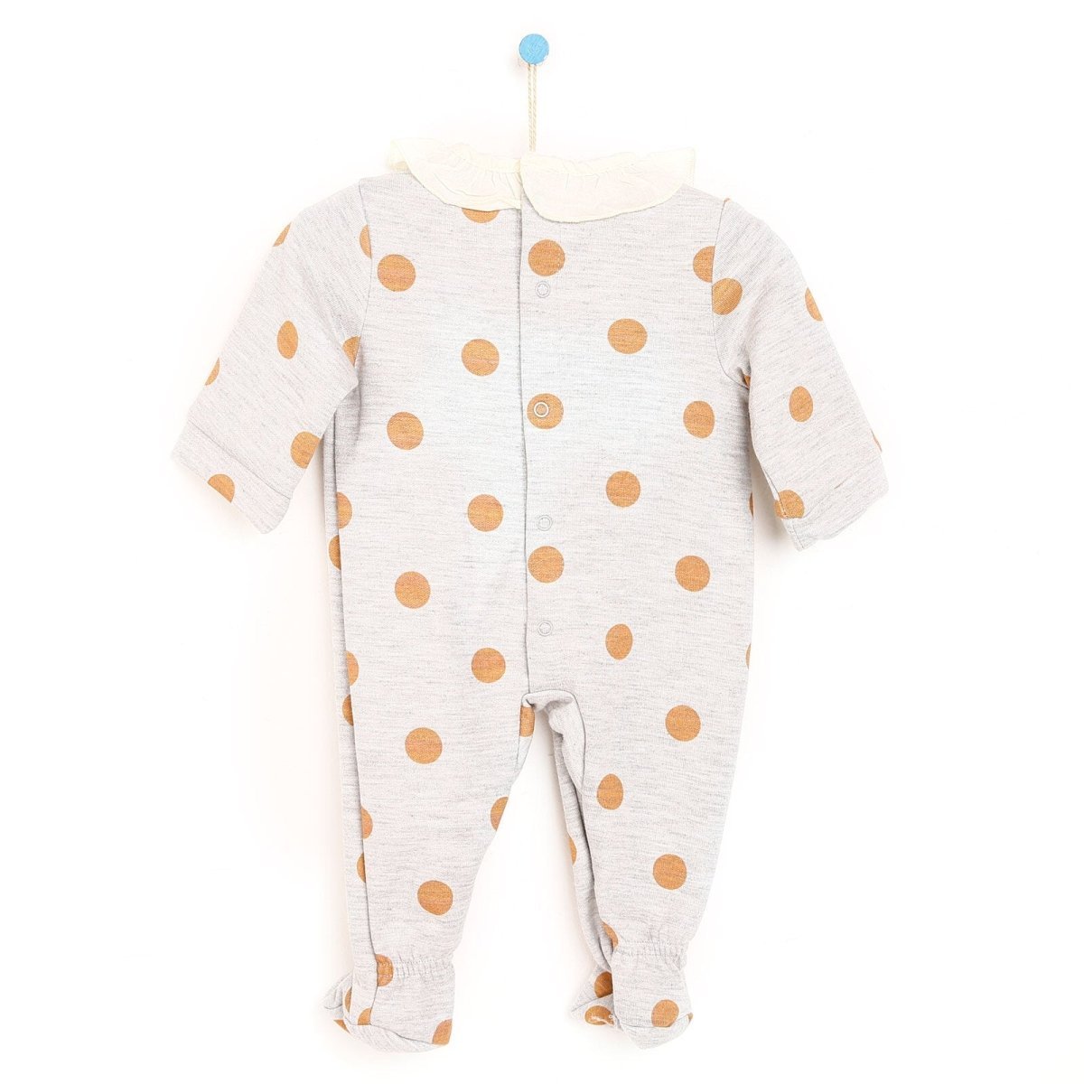 Cassiope Newborn Biscuits Footed Jumpsuit - Grey - mezetto ebebek ebebek