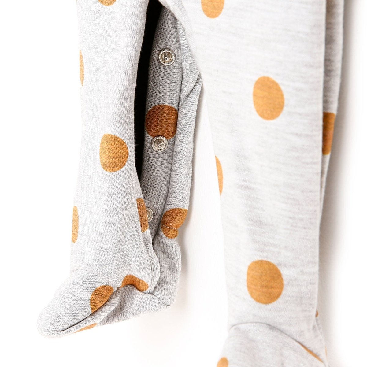 Cassiope Newborn Biscuits Footed Jumpsuit - Grey - mezetto ebebek ebebek