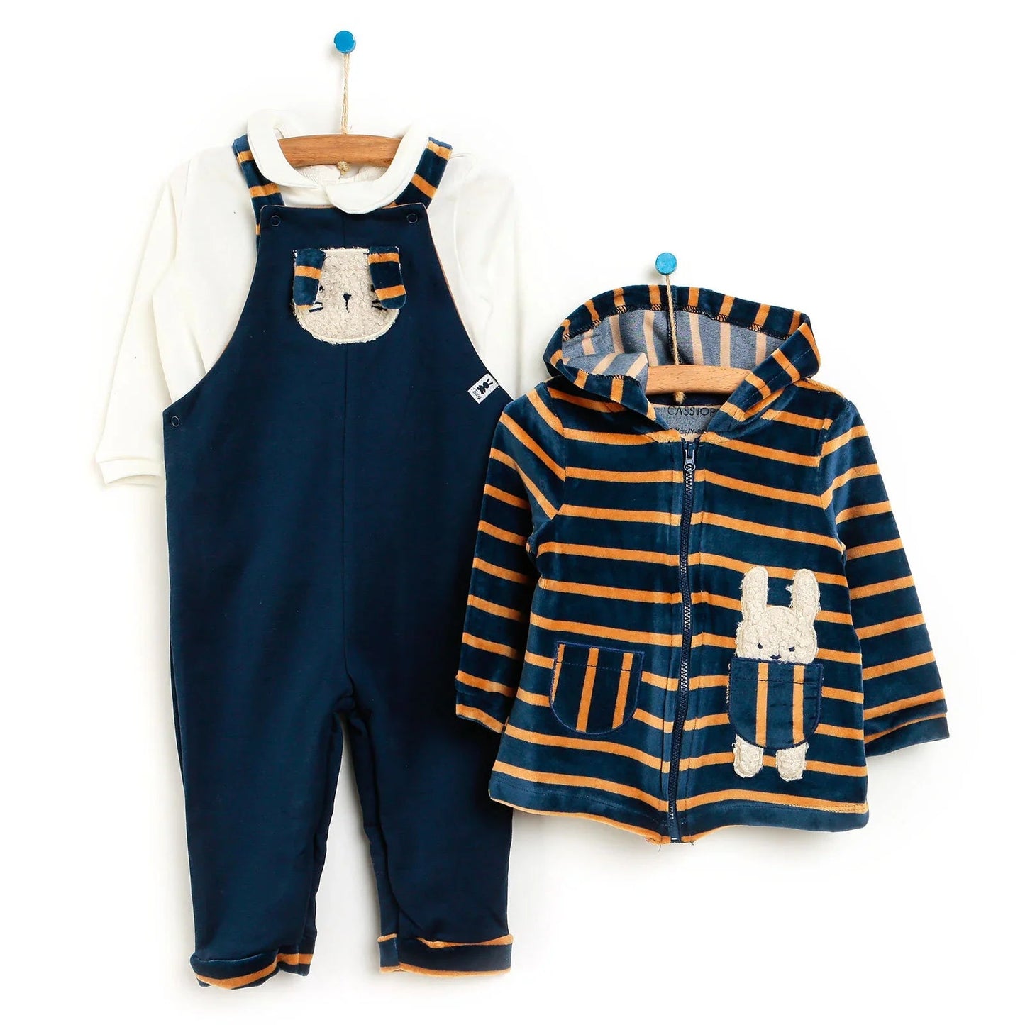 Cassiope Newborn Biscuits Overalls - Sweatshirt - Navy Blue - mezetto ebebek ebebek