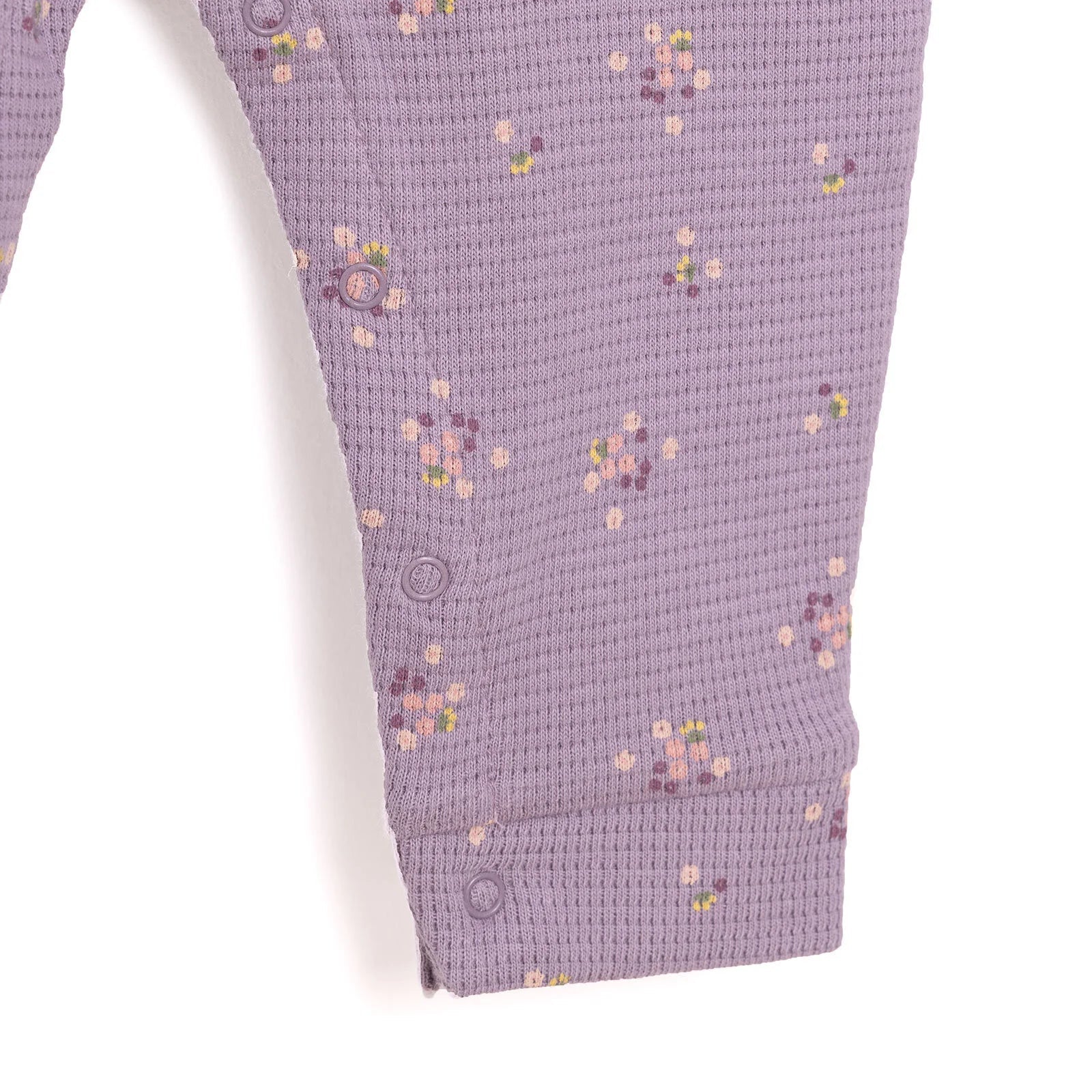 Cassiope Newborn Mini Flowers Jumpsuit - Purple - mezetto ebebek ebebek