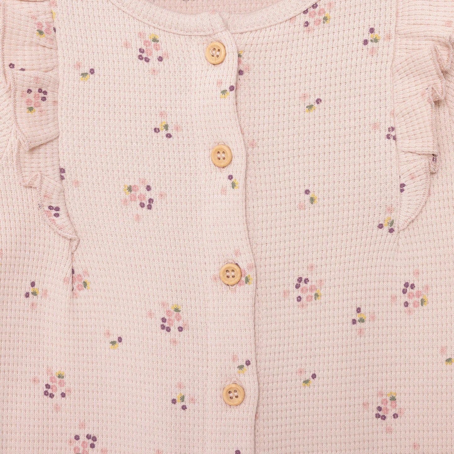 Cassiope Newborn Mini Flowers Jumpsuit - Salmon - mezetto ebebek ebebek
