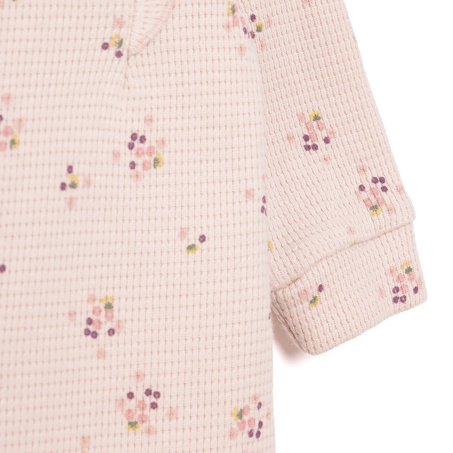 Cassiope Newborn Mini Flowers Jumpsuit - Salmon - mezetto ebebek ebebek