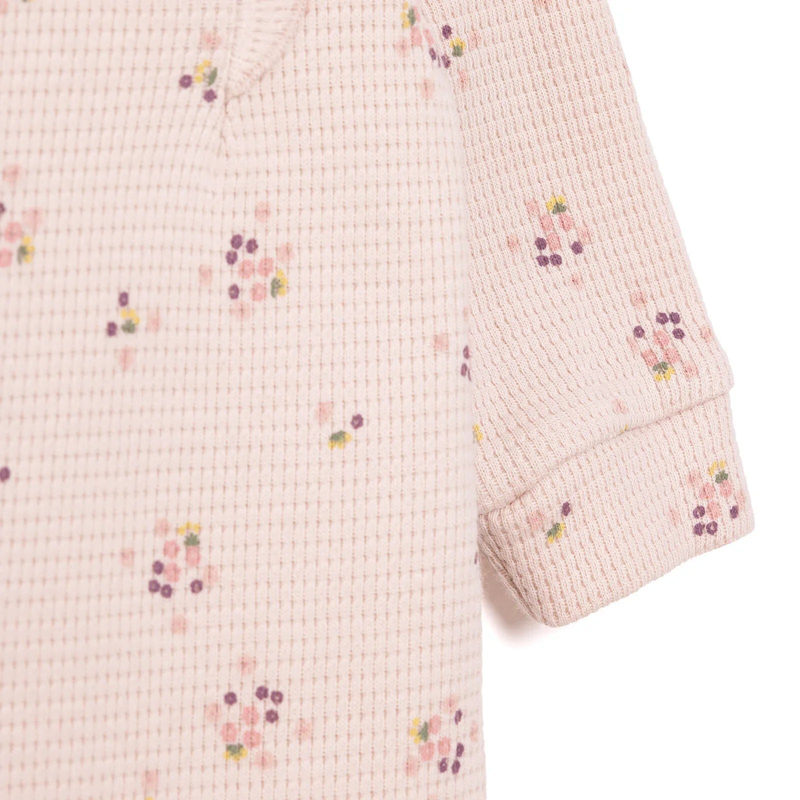 Cassiope Newborn Mini Flowers Jumpsuit - Salmon - mezetto ebebek ebebek