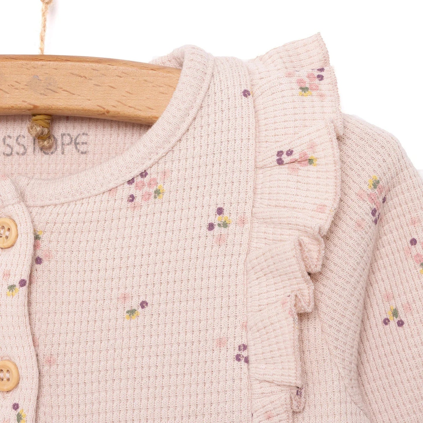 Cassiope Newborn Mini Flowers Jumpsuit - Salmon - mezetto ebebek ebebek