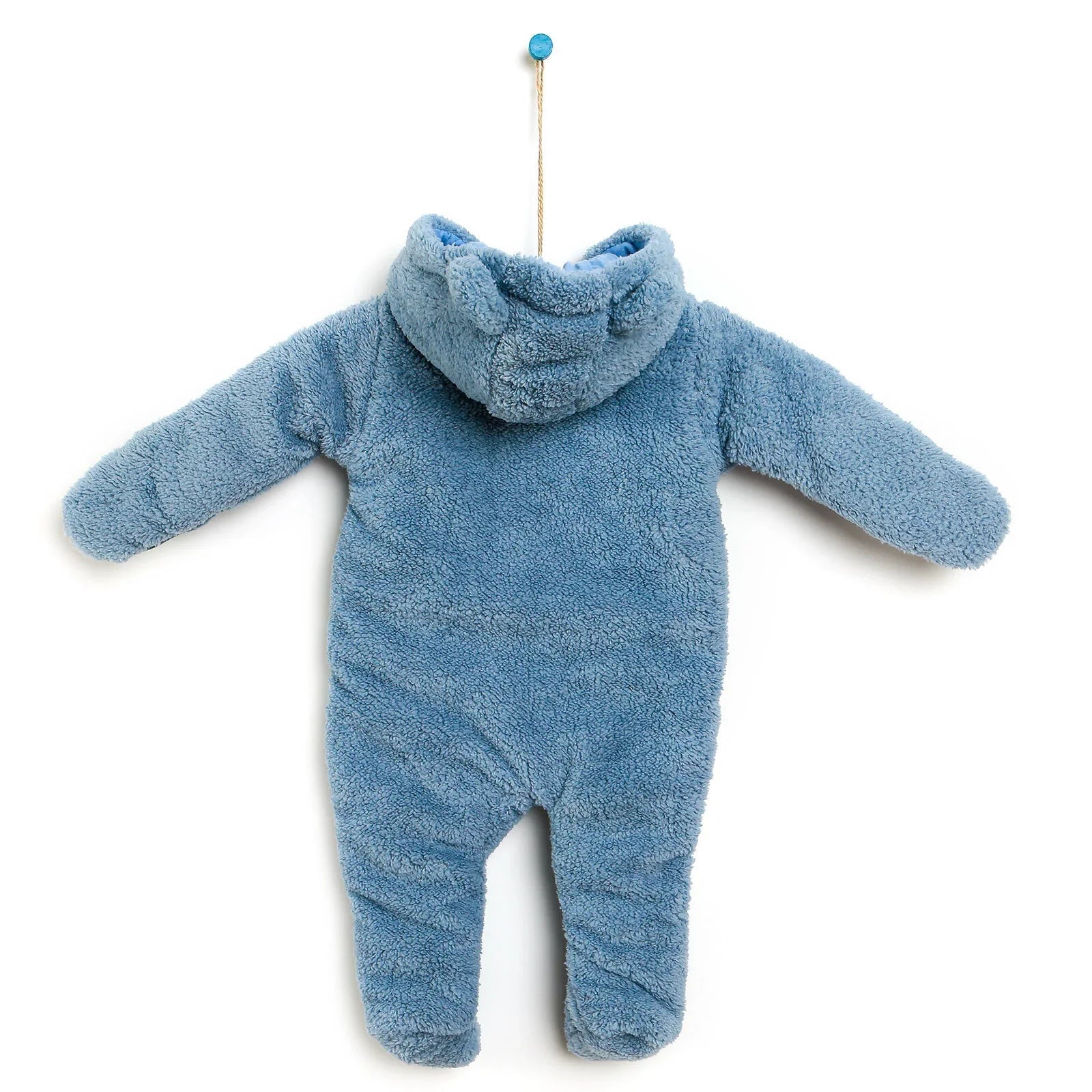 Cassiope Newborn Welsoft Footed Jumpsuit - Blue - mezetto ebebek ebebek