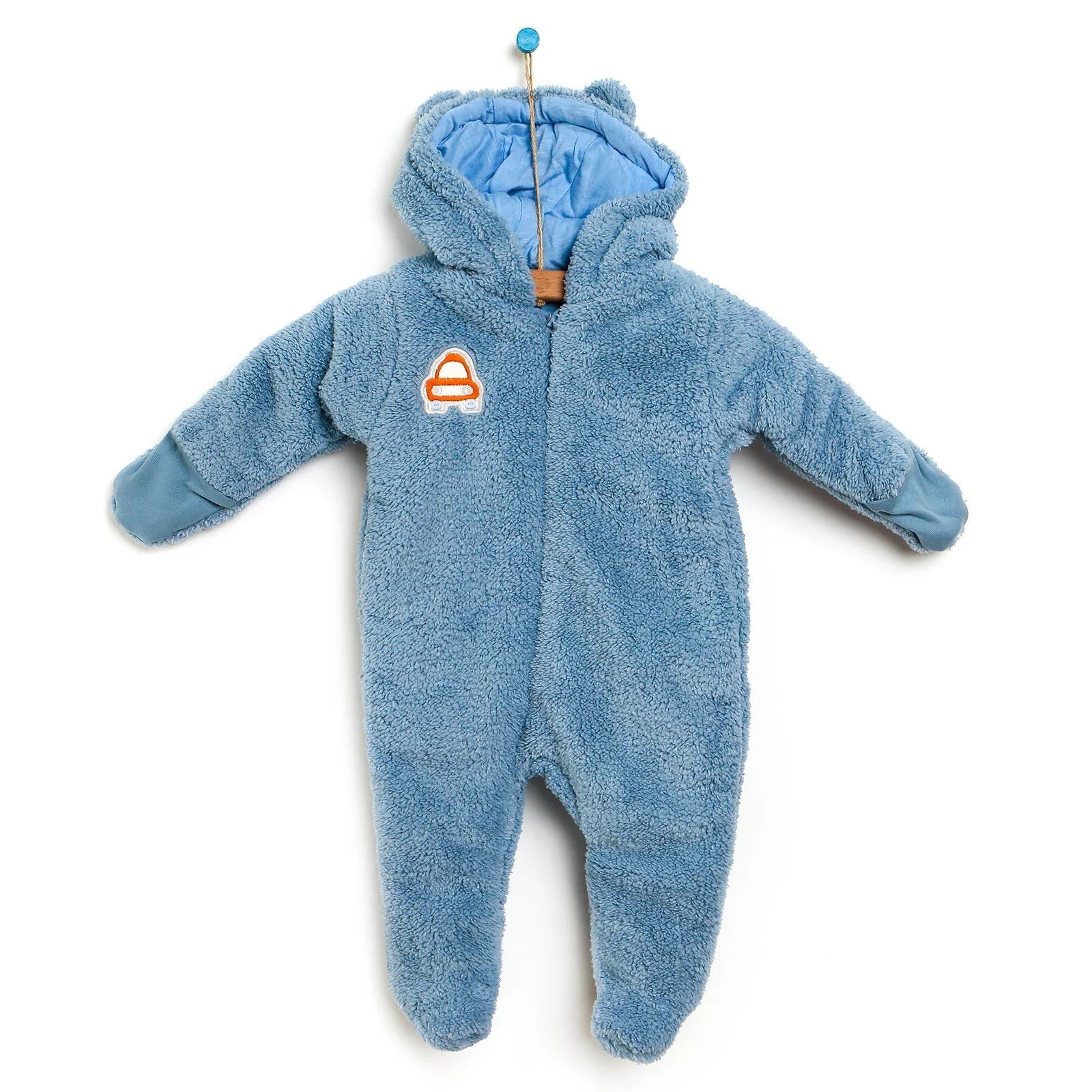 Cassiope Newborn Welsoft Footed Jumpsuit - Blue - mezetto ebebek ebebek