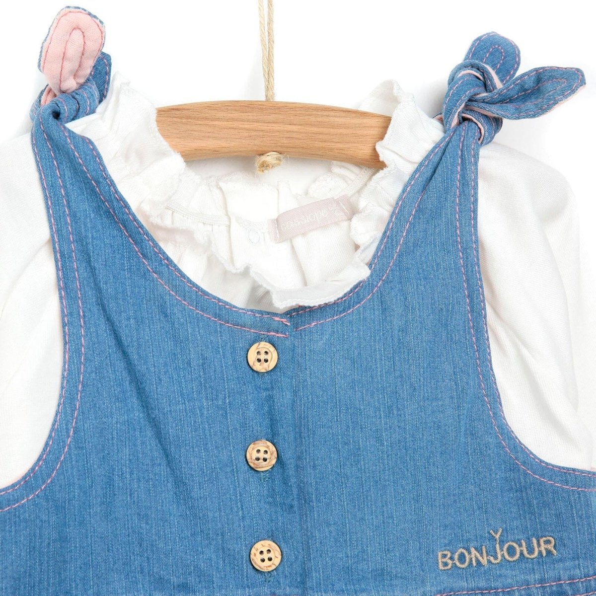 Cassiope Overall Shorts - Sweatshirt - Blue - mezetto ebebek ebebek