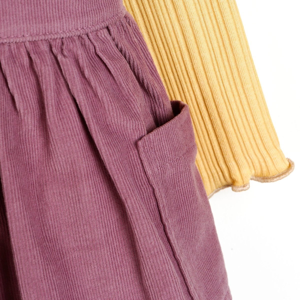 Cassiope Salopette Skirt - Sweatshirt - Damson - mezetto ebebek ebebek