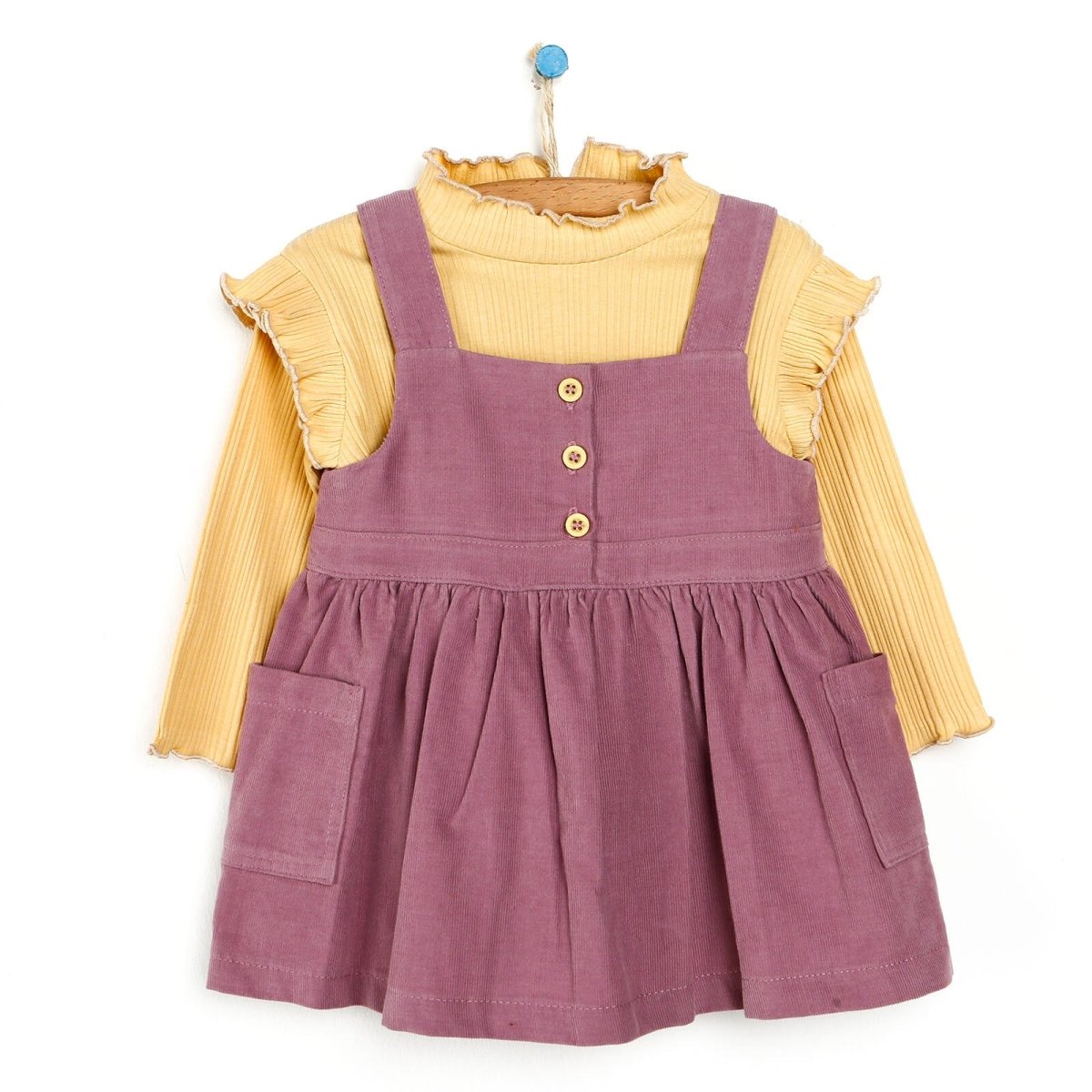 Cassiope Salopette Skirt - Sweatshirt - Damson - mezetto ebebek ebebek