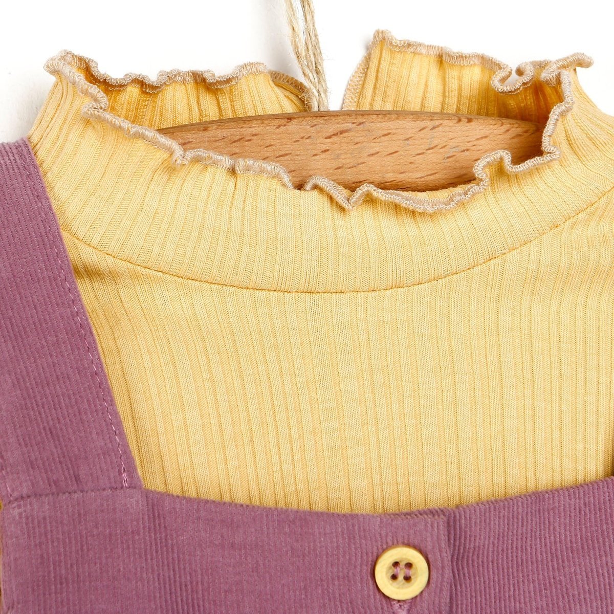 Cassiope Salopette Skirt - Sweatshirt - Damson - mezetto ebebek ebebek