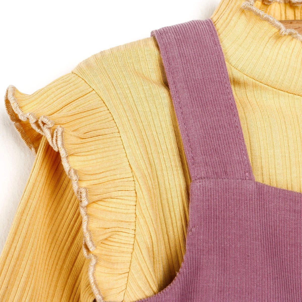 Cassiope Salopette Skirt - Sweatshirt - Damson - mezetto ebebek ebebek