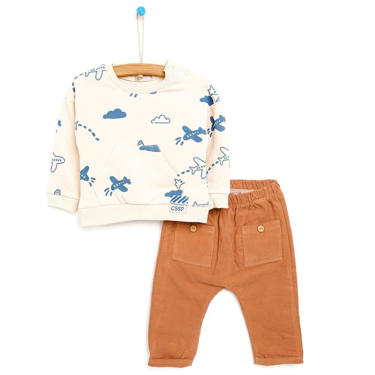 Cassiope Sweatshirt - Pants - Brown - mezetto ebebek ebebek
