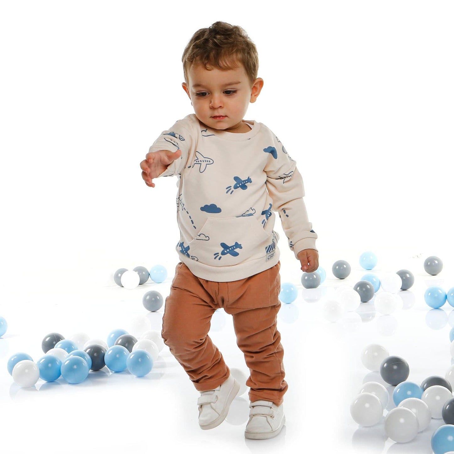 Cassiope Sweatshirt - Pants - Brown - mezetto ebebek ebebek