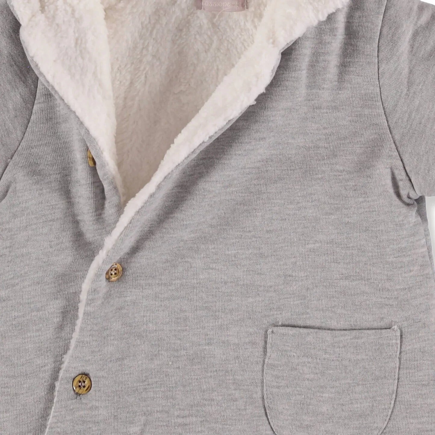 Cassiope Welsoft Cardigan - Grey - mezetto ebebek ebebek
