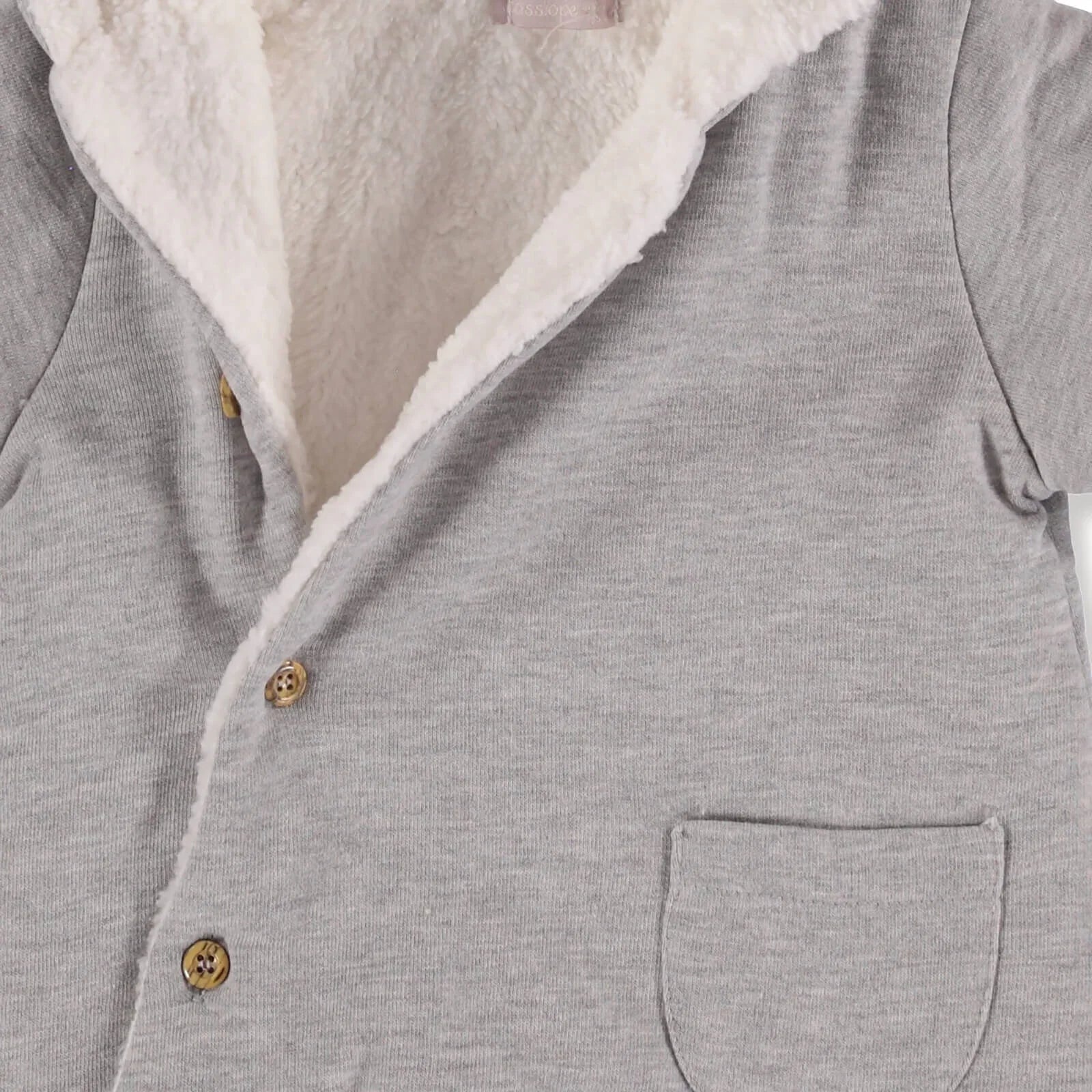 Cassiope Welsoft Cardigan - Grey - mezetto ebebek ebebek