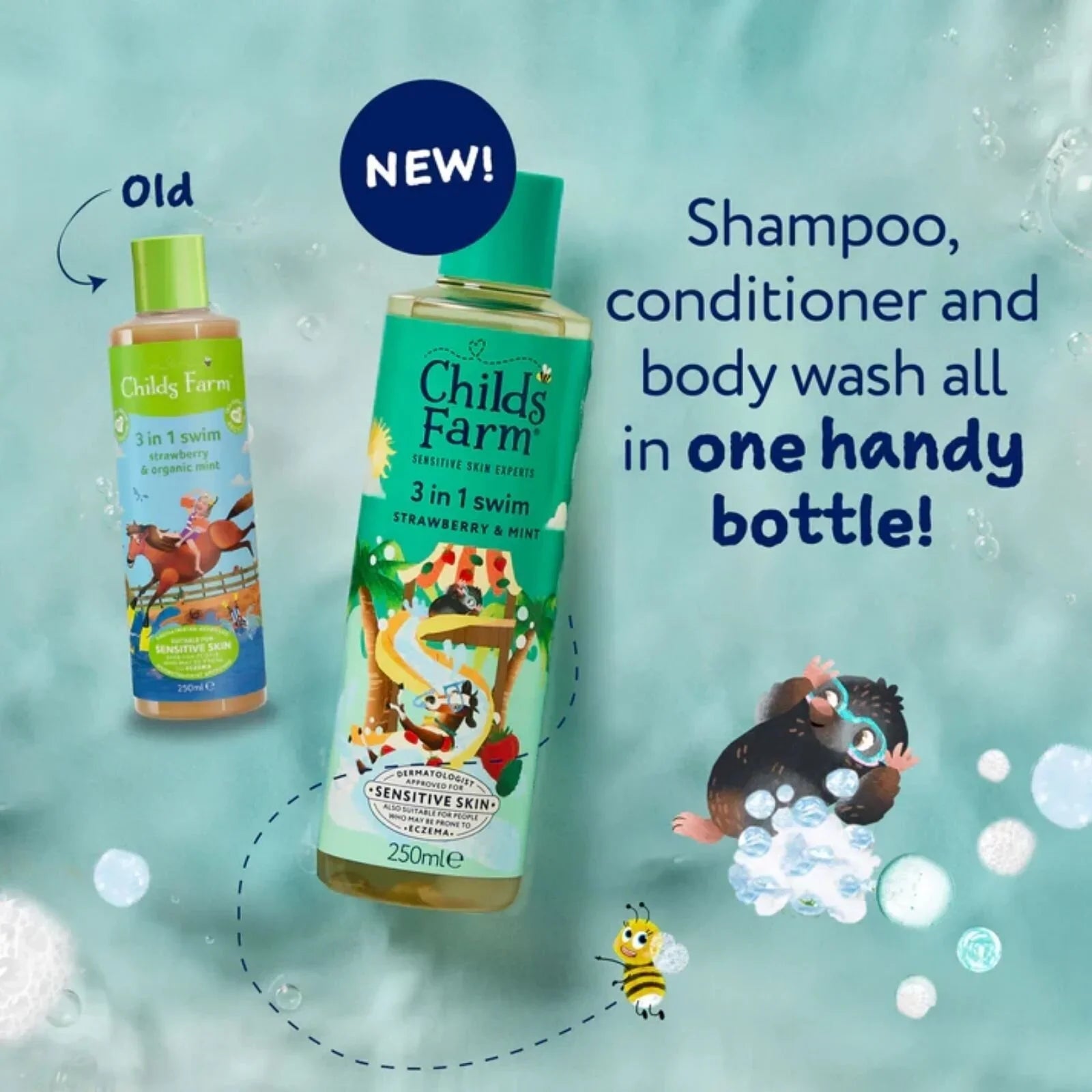 Childs Farm 3 - in - 1 Swim 250ml - Strawberry & Mint - mezetto ebebek ebebek