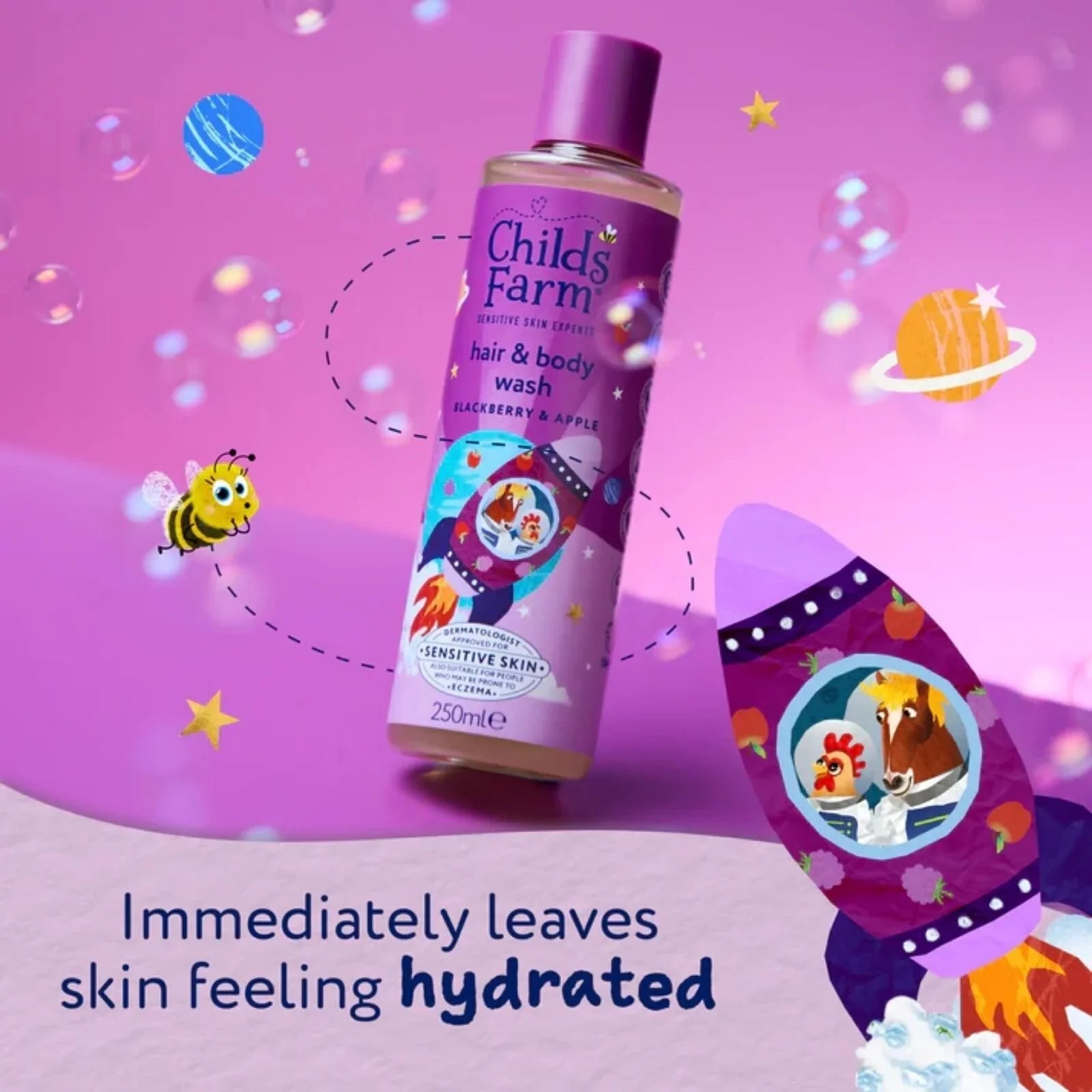 Childs Farm Hair & Body Wash 250ml - Blackberry & Apple - mezetto ebebek ebebek