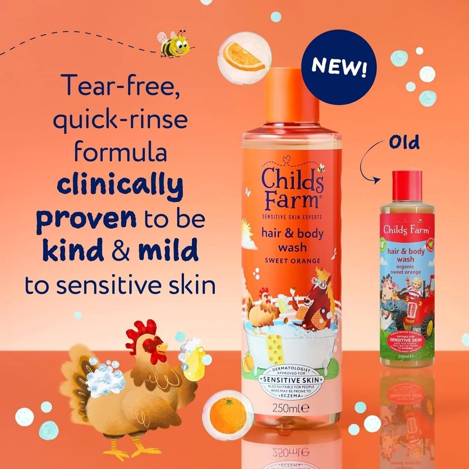 Childs Farm Hair & Body Wash 250ml - Sweet Orange - mezetto ebebek ebebek