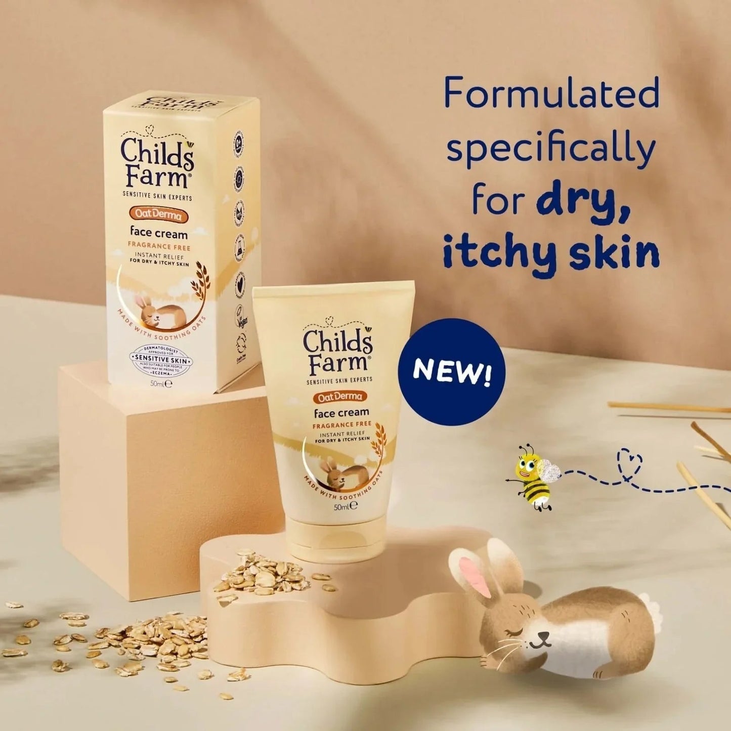Childs Farm Oatderma Face Cream 50ml - mezetto ebebek ebebek