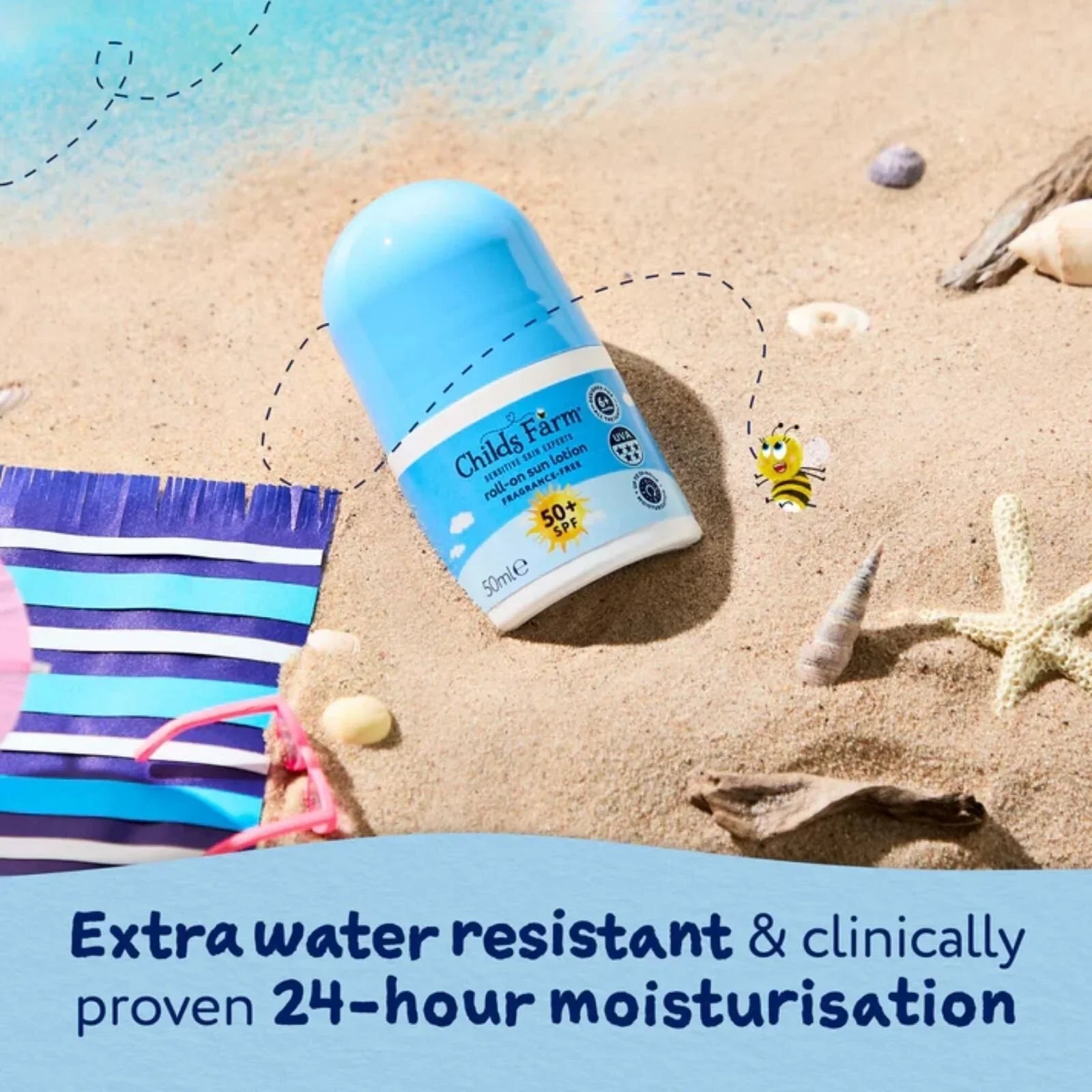 Childs Farm SPF50+ Roll On Fragrance Free Sun Lotion 50ml - mezetto ebebek ebebek