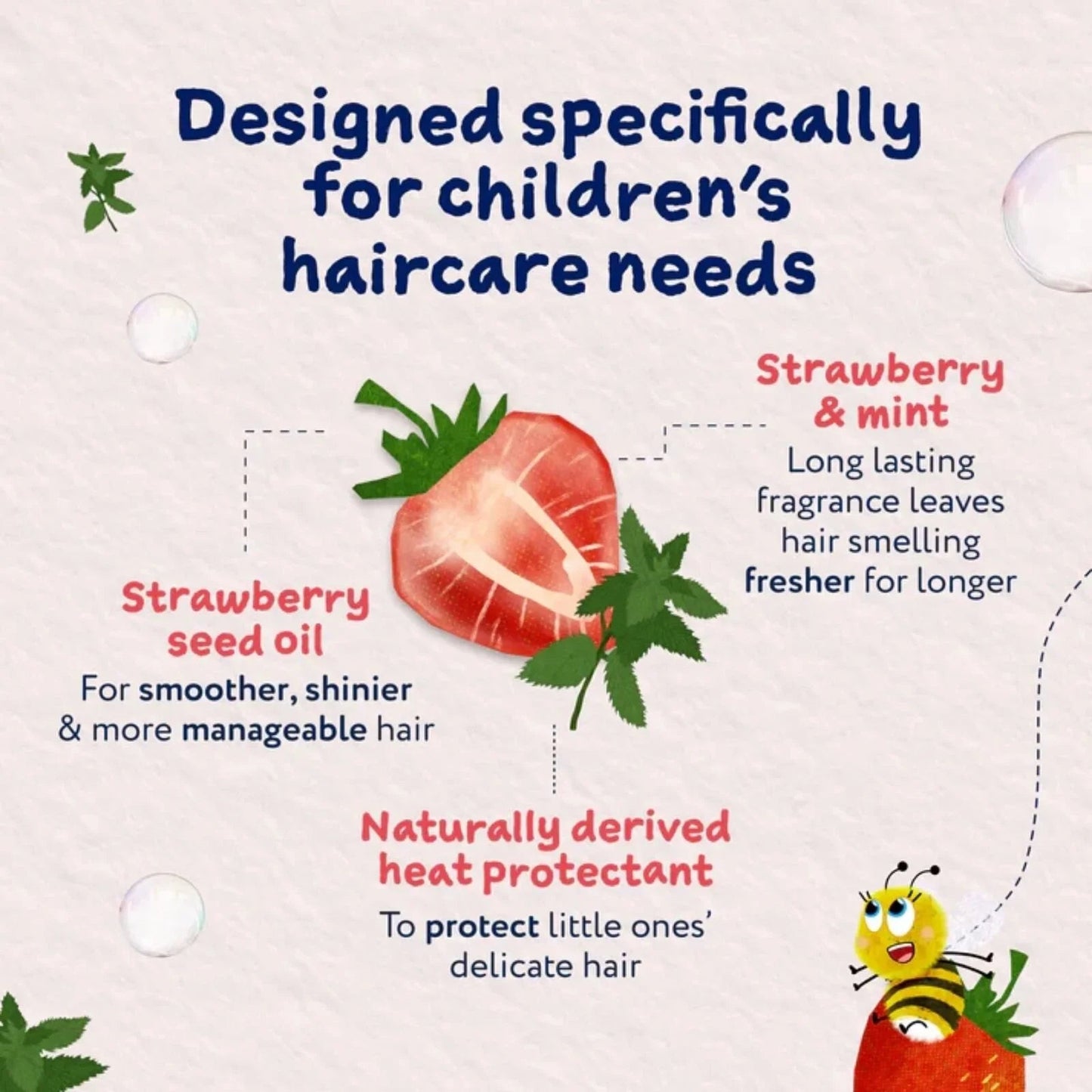 Childs Farm Tangle Taming 3 - in - 1 Hair Detangler 100ml - Strawberry & Mint - mezetto ebebek ebebek