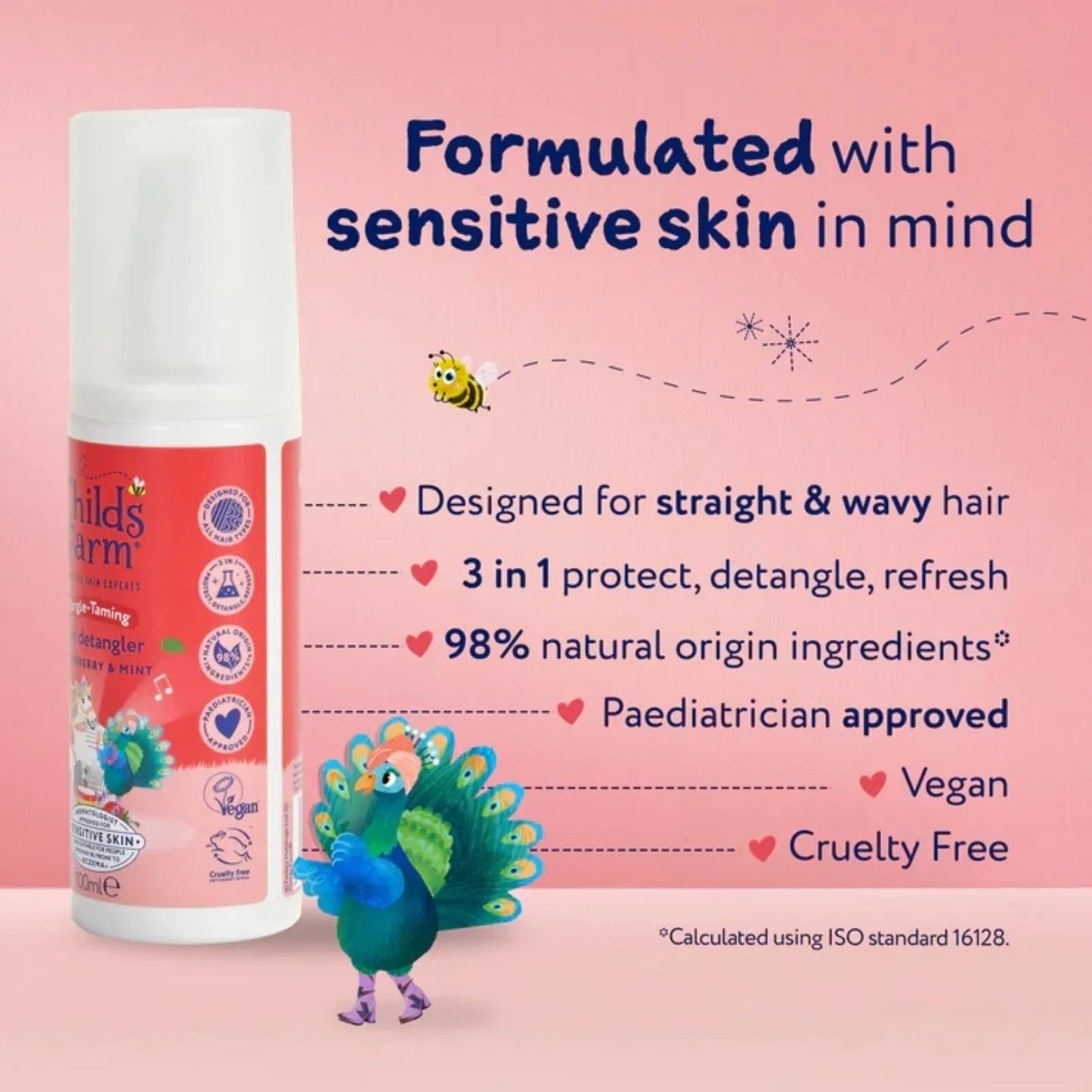 Childs Farm Tangle Taming 3 - in - 1 Hair Detangler 100ml - Strawberry & Mint - mezetto ebebek ebebek