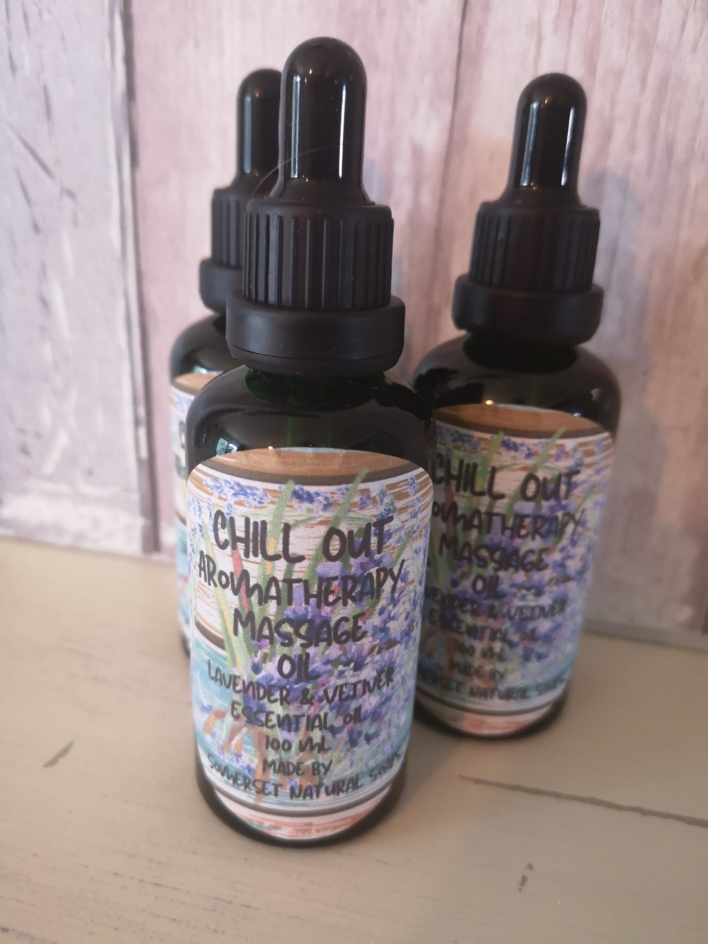Chill Out Aromatherapy Massage oil - mezetto Shopify Collective Somerset Natural Soaps