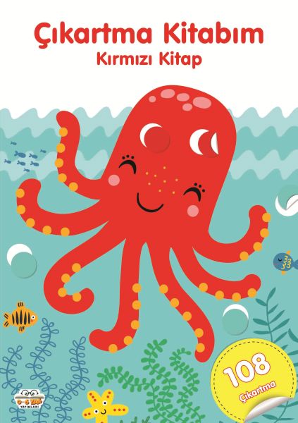 Çıkartma Kitabım Kırmızı Kitap - 0-6 Yaş Yayınları Kitap