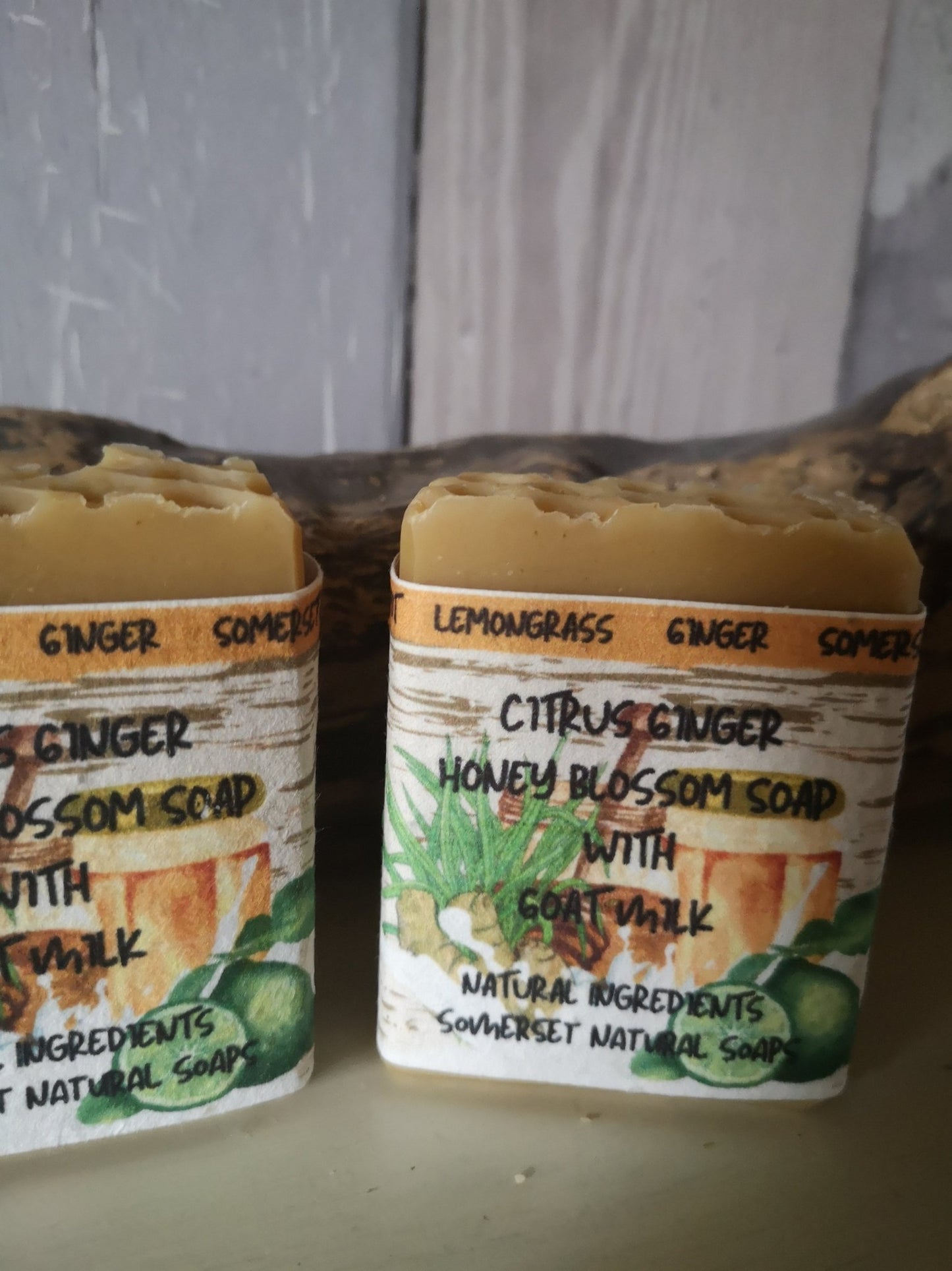 Citrus Ginger Goat Milk & Honey Soap - mezetto Shopify Collective Somerset Natural Soaps