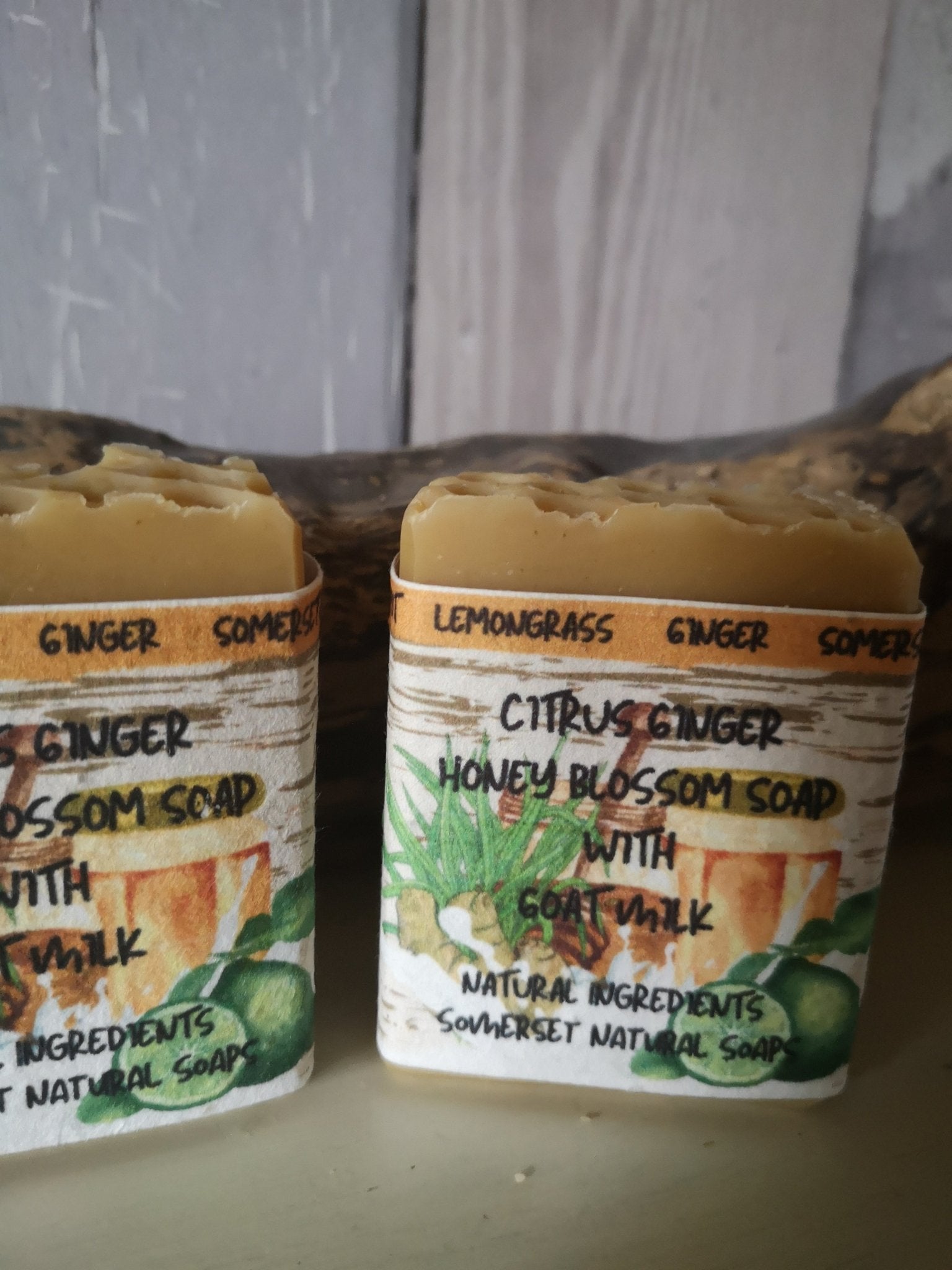 Citrus Ginger Goat Milk & Honey Soap - mezetto Shopify Collective Somerset Natural Soaps