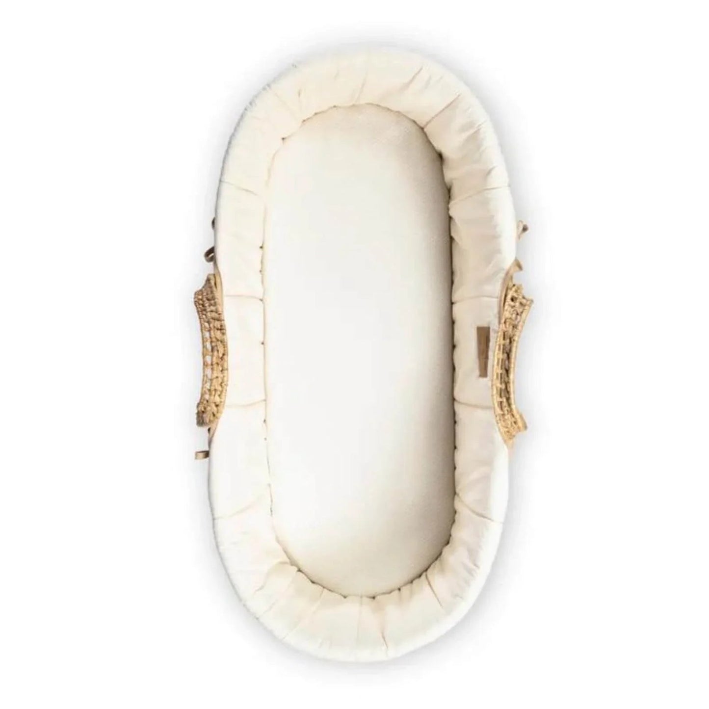 Clair de Lune Cream Organic Palm Moses Basket - Cream - mezetto ebebek ebebek