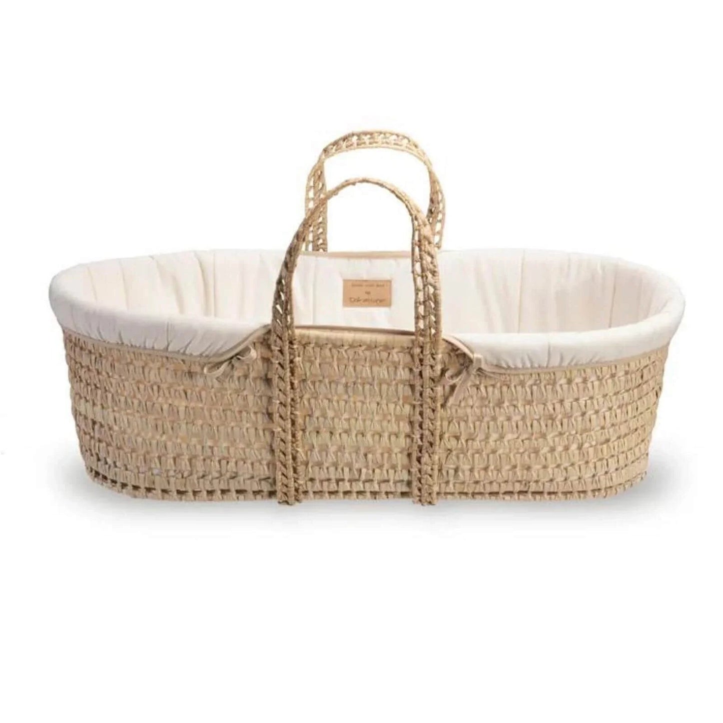 Clair de Lune Cream Organic Palm Moses Basket - Cream - mezetto ebebek ebebek