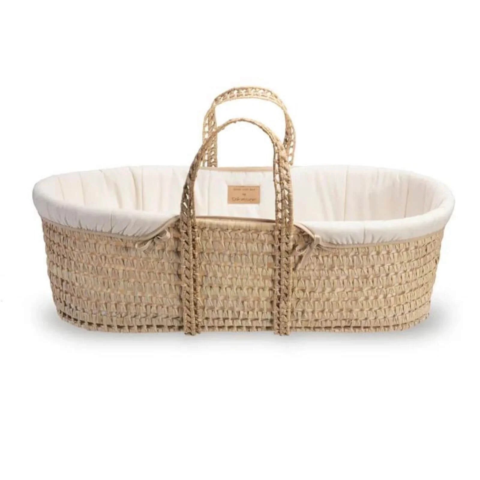 Clair de Lune Cream Organic Palm Moses Basket - Cream - mezetto ebebek ebebek