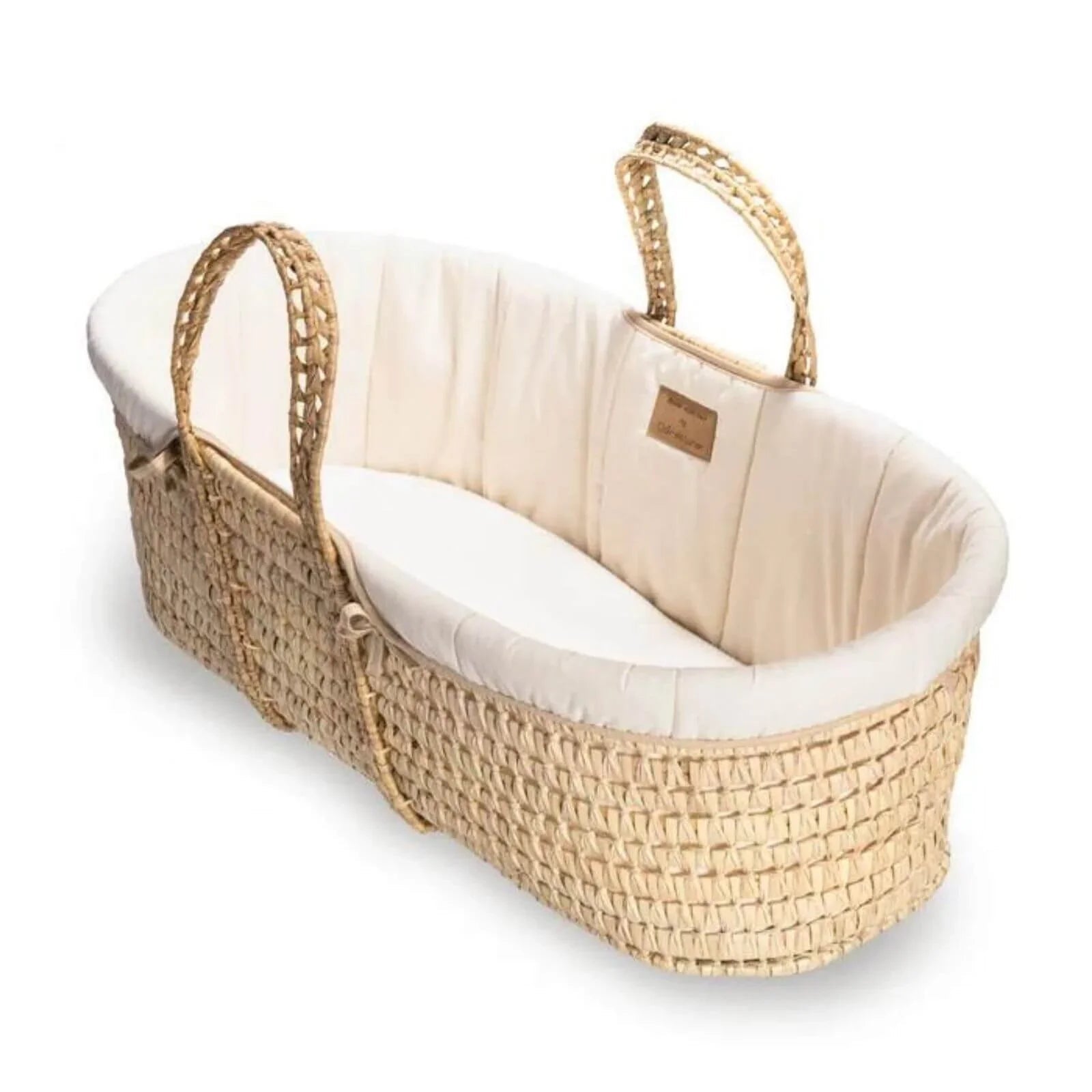 Clair de Lune Cream Organic Palm Moses Basket - Cream - mezetto ebebek ebebek